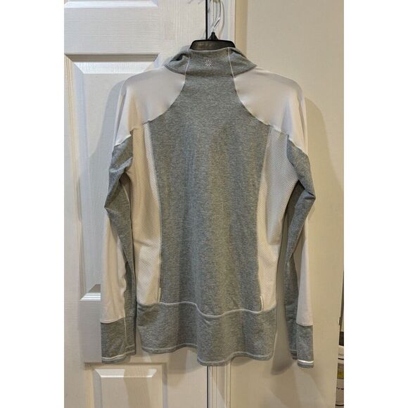 Athleta Womens Long Sleeve Pullover Shirt 1/4 Zip Athletic Activewear‎ Sz M Gray - Picture 2 of 8